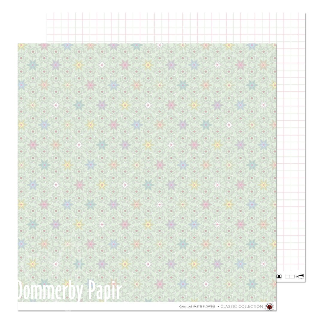 Scrap papir - Camillas Pastel Flowers