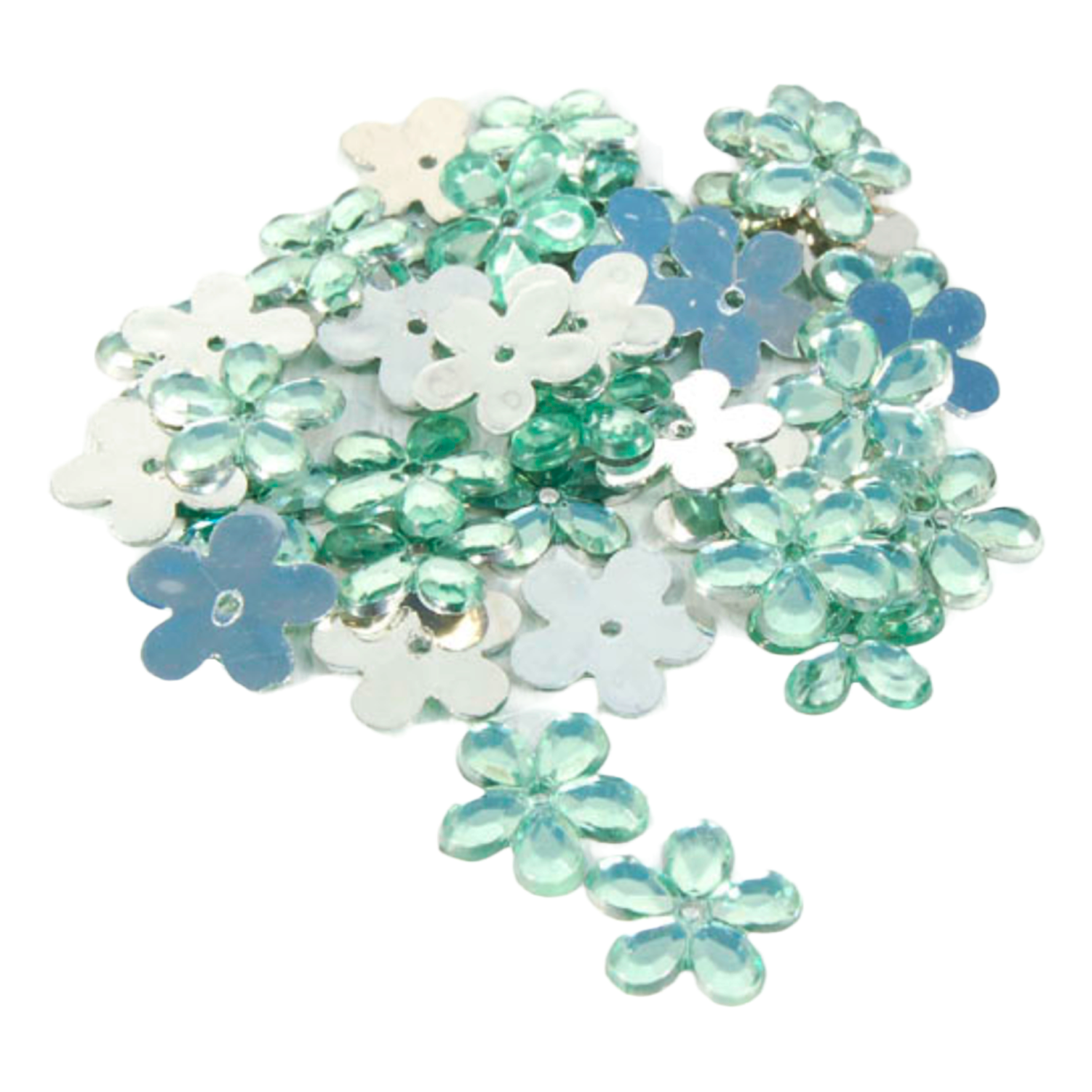 Strblomster i flot grn, til bordet, 16 mm