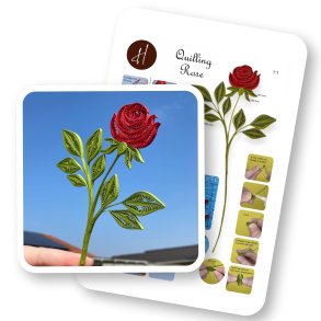 Ide-side Quilling Rose (med trin for trin fotos) Hanne Olesen