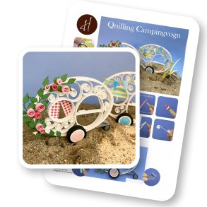 Ide-side Quilling Campingvogn (med trin for trin fotos) Hanne Olesen