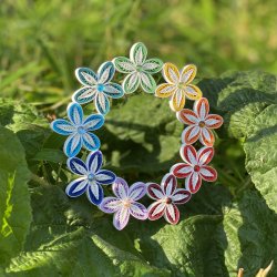 Ide-side Multi Kul�rt quilling krans