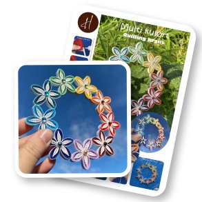 Ide-side Multi Kul�rt quilling krans