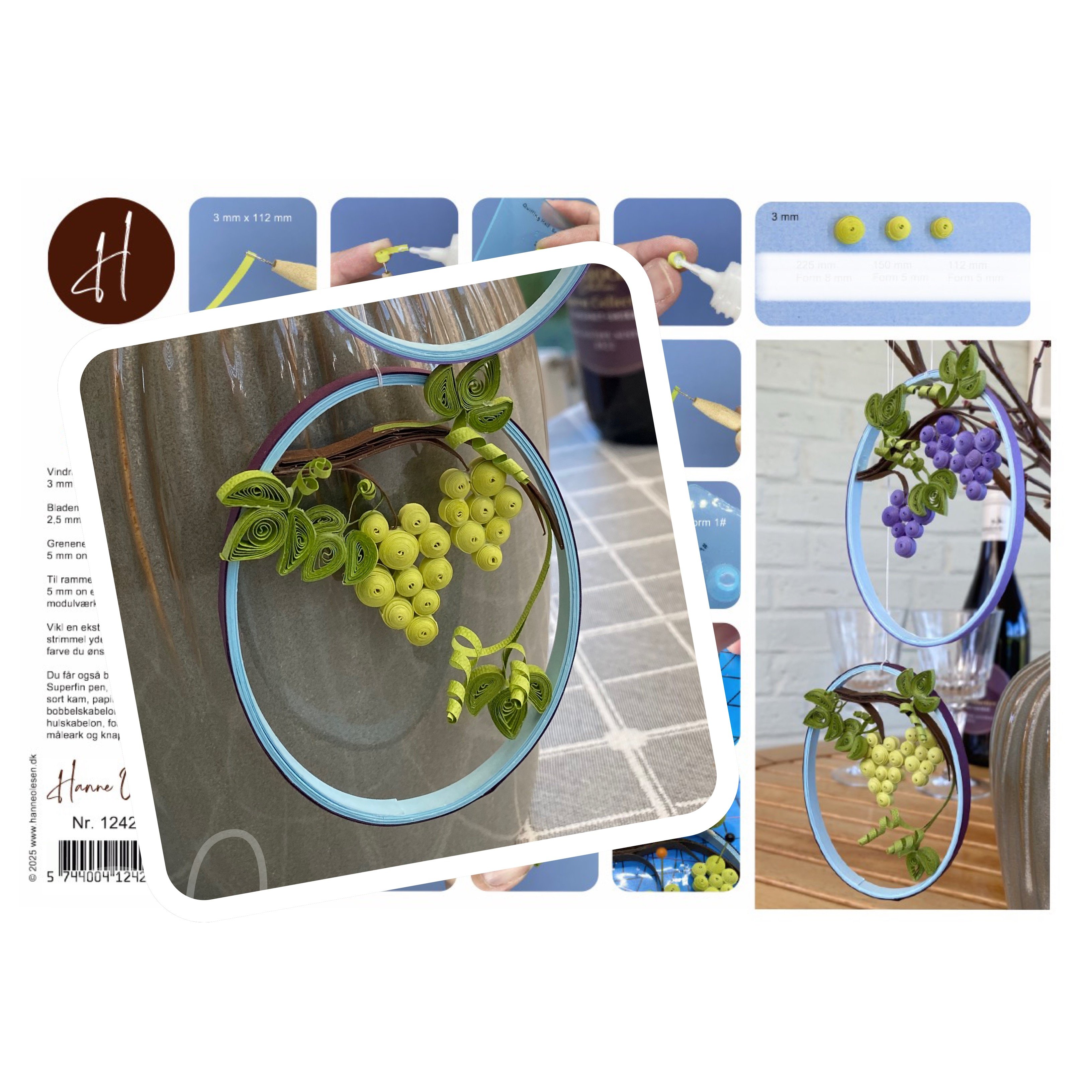 Instruktion Quilling Vindrue, Hanne Olesen