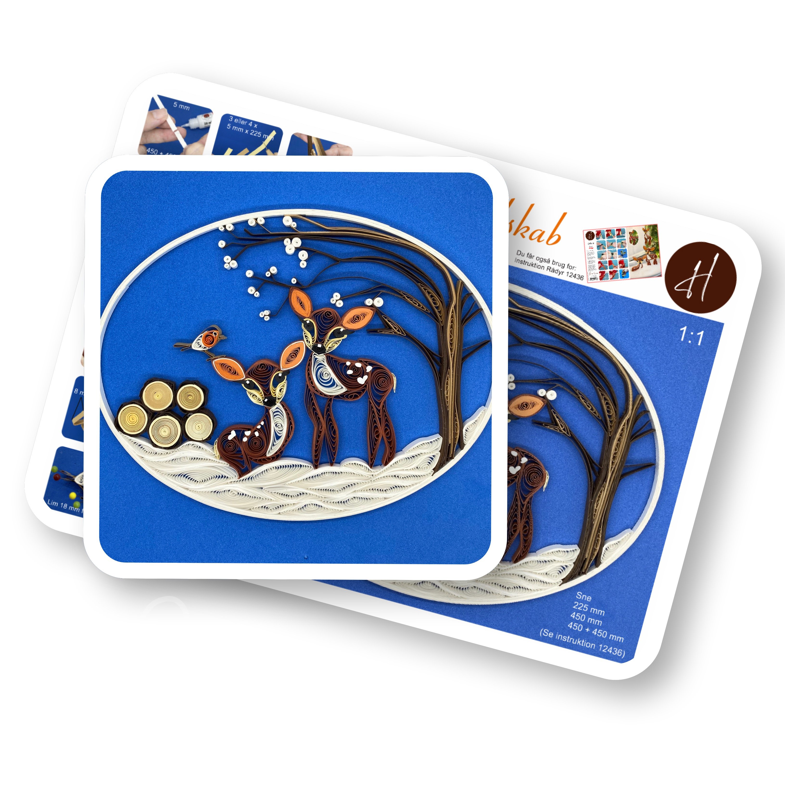 Ide-side Quilling R�dyr (med trin for trin fotos) Hanne Olesen