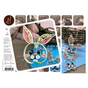 Instruktion Quilling Kaniner, Hanne Olesen