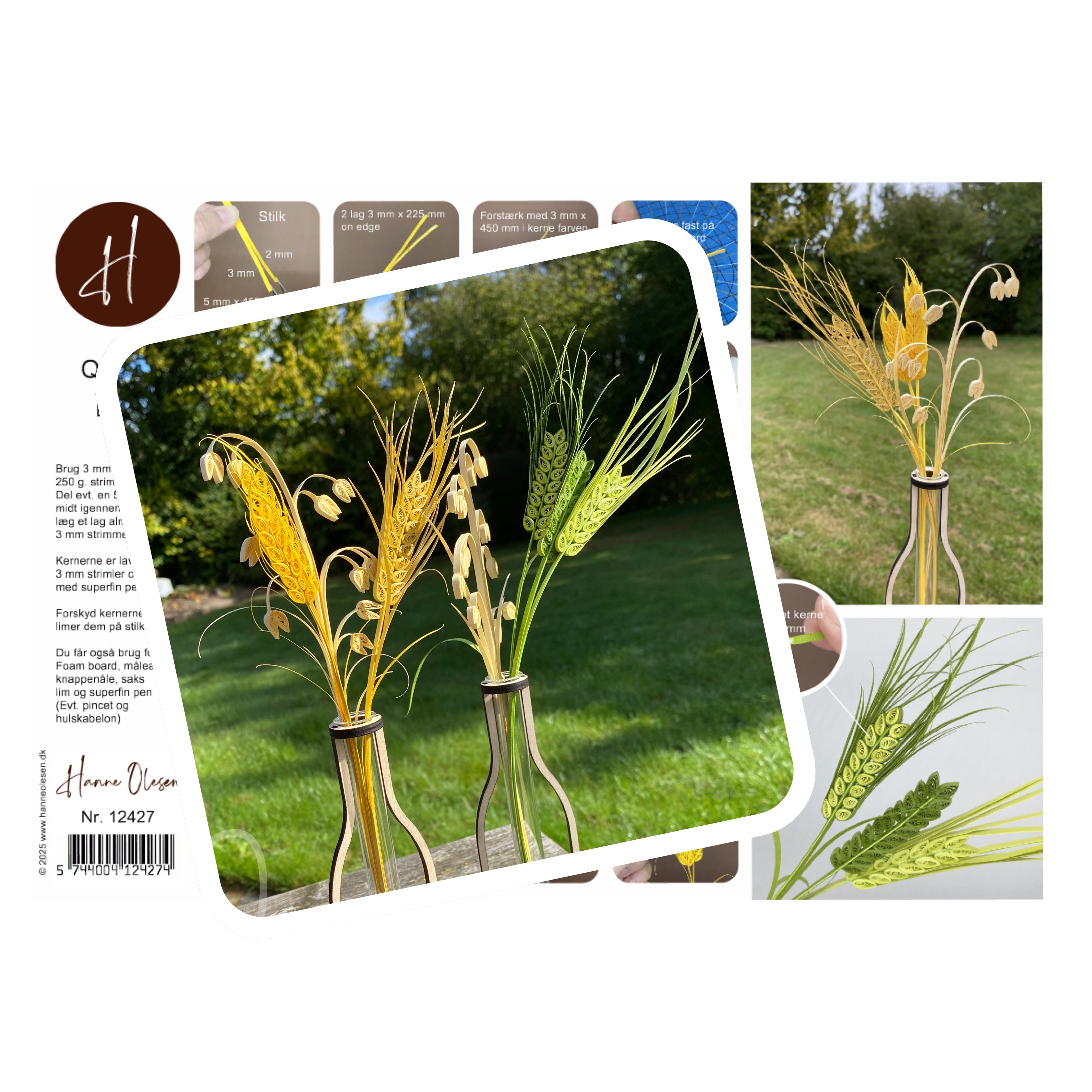 Instruktion Quilling Korn, Hanne Olesen