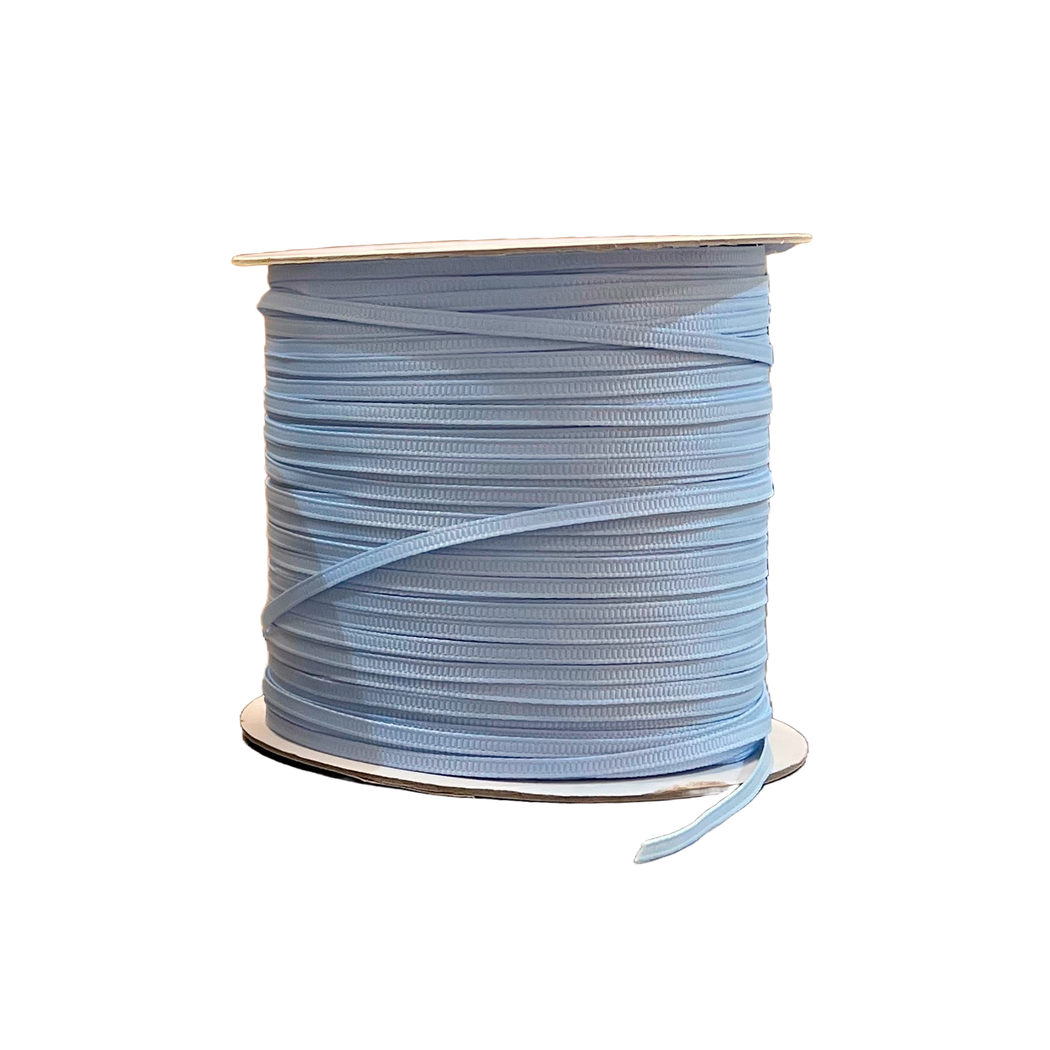 Satinbnd Lys bl - med struktur, 3 mm - 4 mtr. 