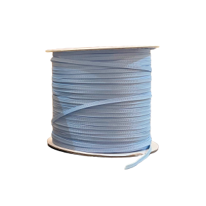 Satinbnd Lys bl - med struktur, 3 mm - 4 mtr. 