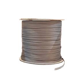 Satinbnd Lys gr - med struktur, 3 mm - 4 mtr. 