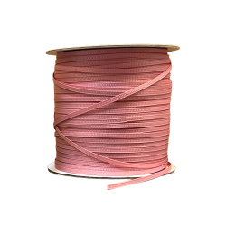 Satinbnd Azurbl - med struktur, 3 mm Ml: 4 mtr.