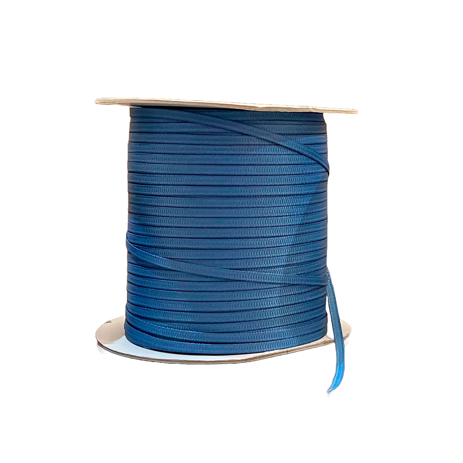 Satinbnd Pastelbl - med struktur, 3 mm - 4 mtr. 