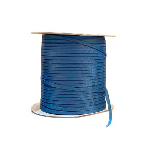 Satinbnd Pastelbl - med struktur, 3 mm - 4 mtr. 