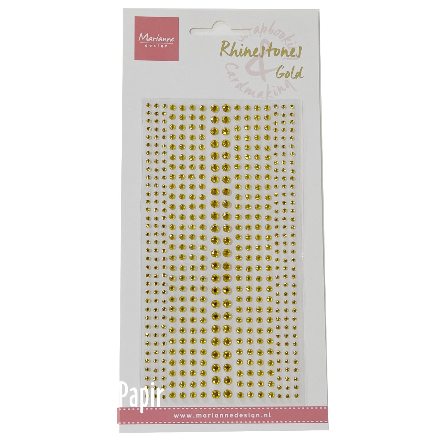 Selvklbende Rhinsten - Gold