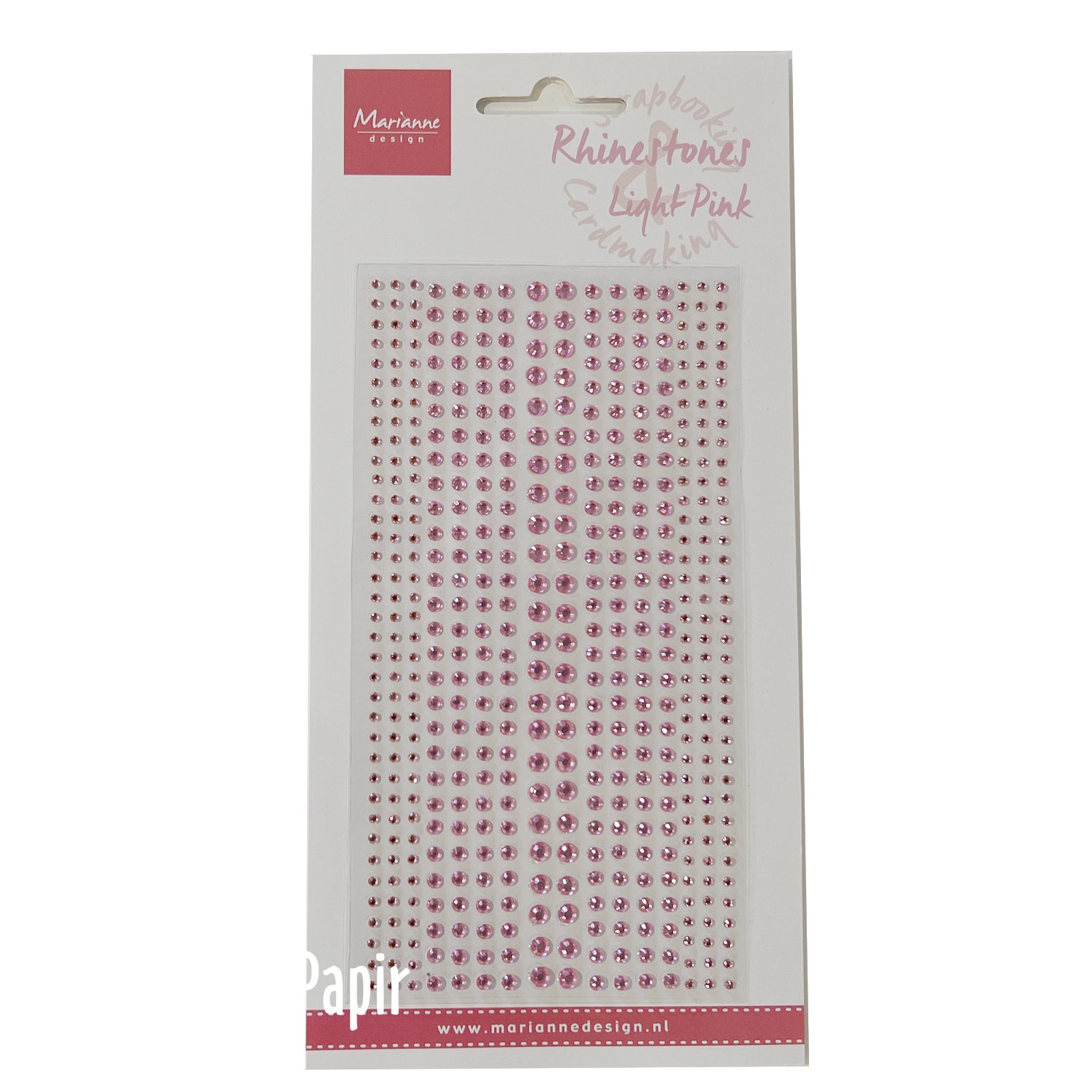 Selvklbende Rhinsten - Light Pink