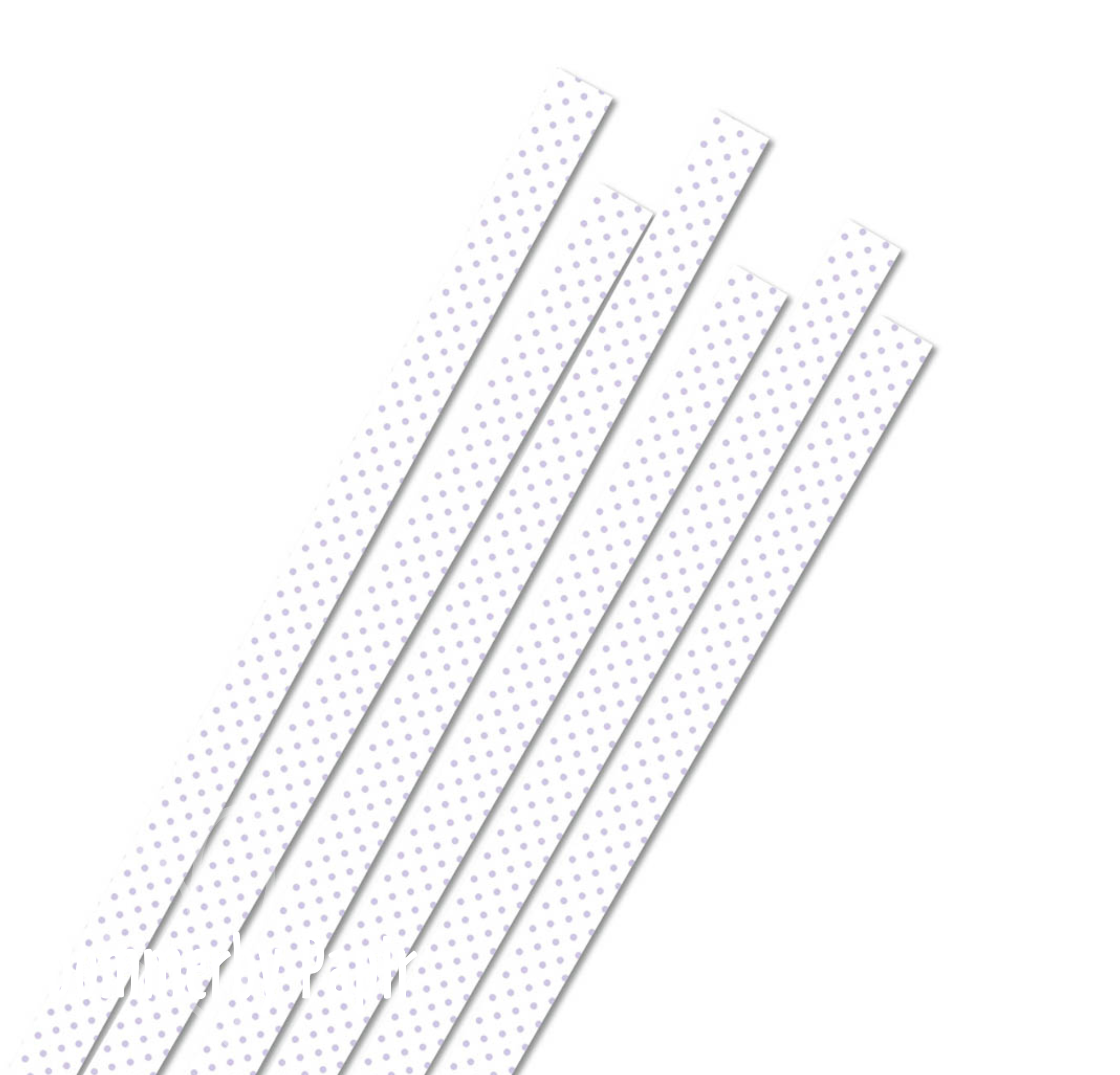 Quillingstrimler White/Lilac dots, 10 mm KMK