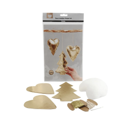 Juleophng af lderpapir i guld