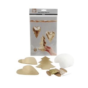 Juleophng af lderpapir i guld