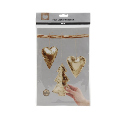 Juleophng af lderpapir i guld