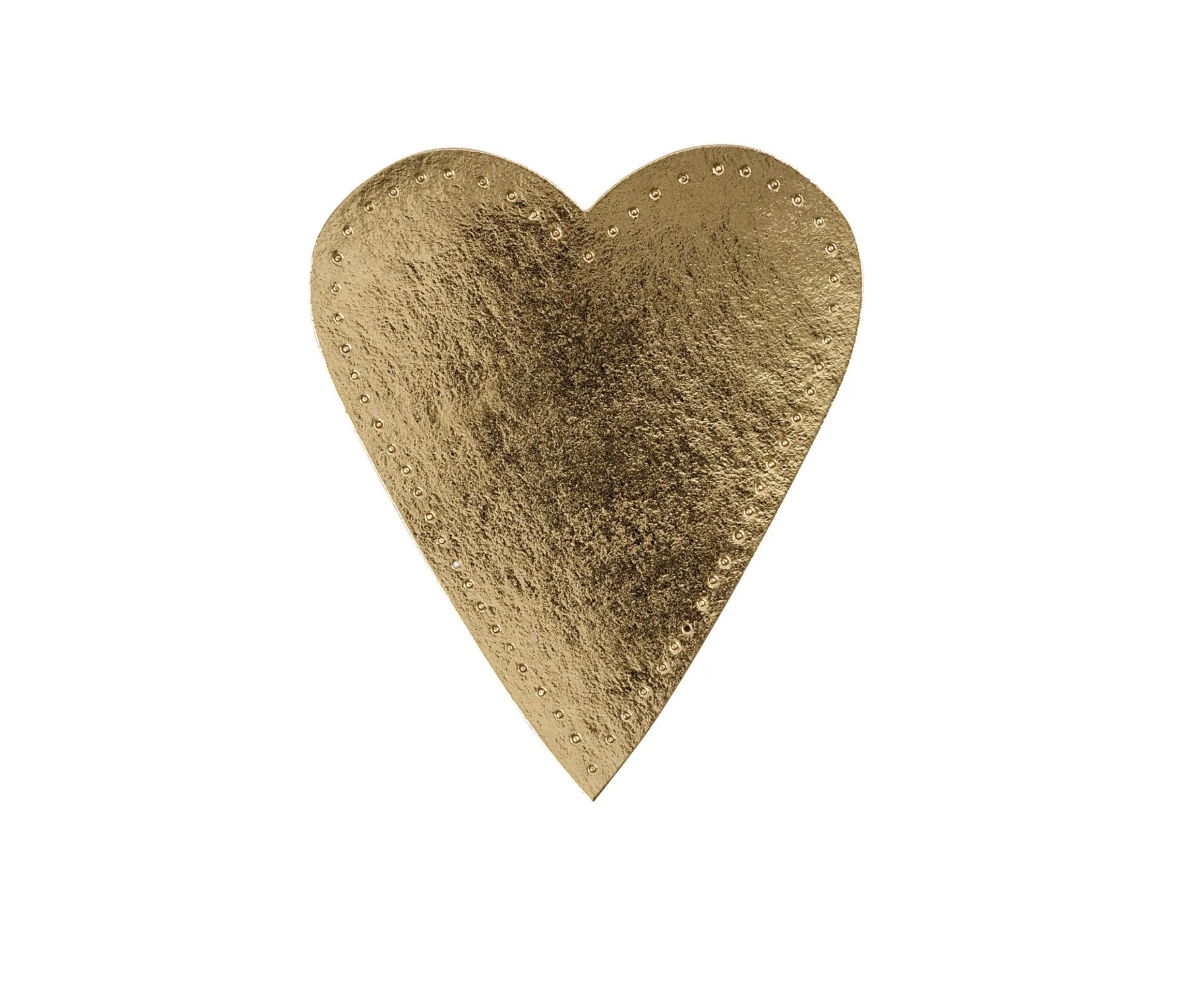 Julehjerte af lderpapir, 12 cm x 10 cm