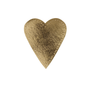 Julehjerte af lderpapir, 12 cm x 10 cm