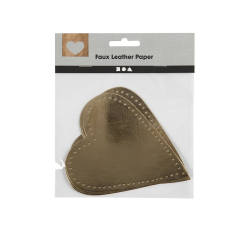 Julehjerte af lderpapir, 12 cm x 10 cm