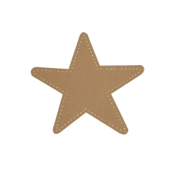 Stjerne af lderpapir, 17 cm