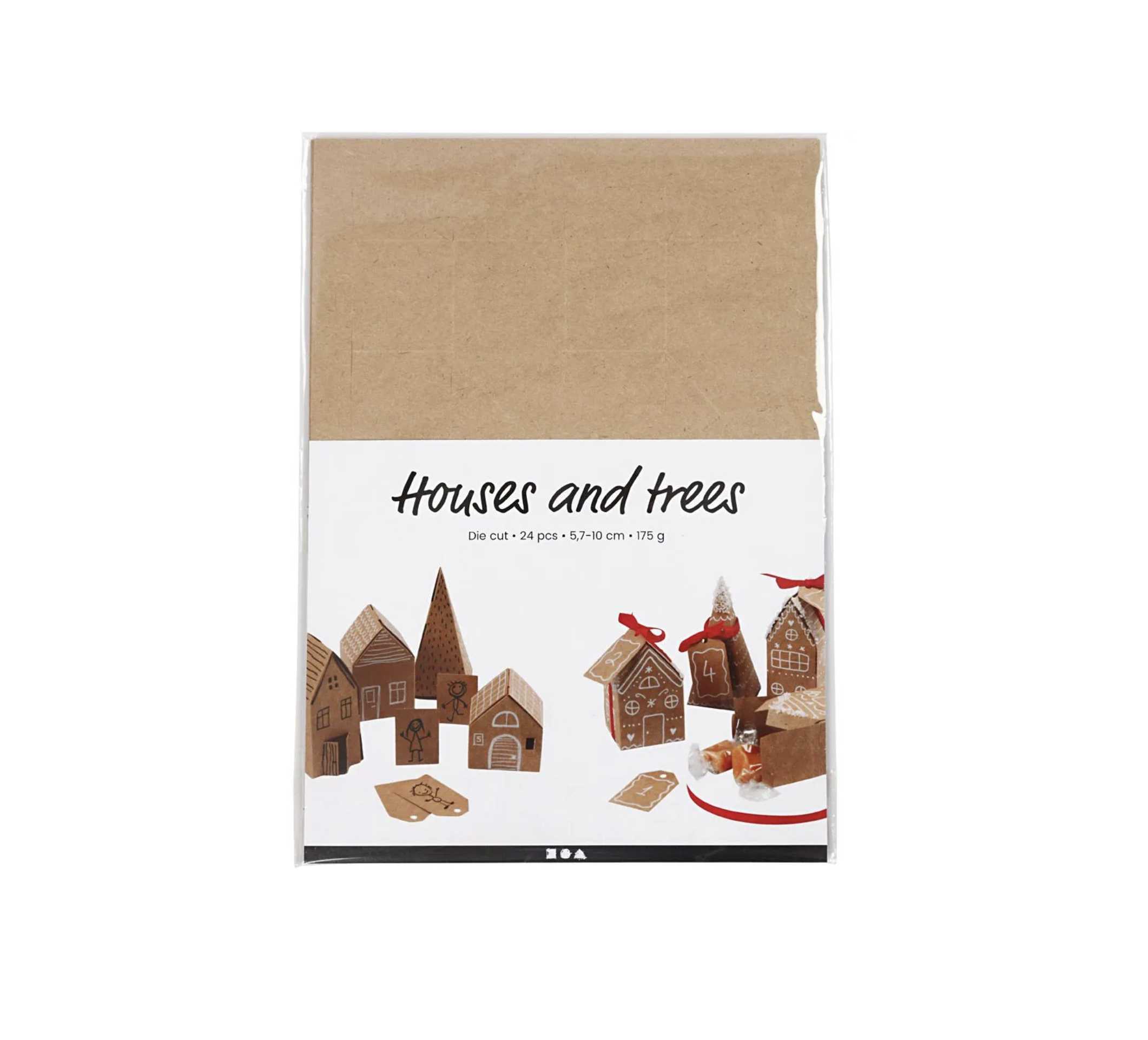 Sde huse og trer, udstansede