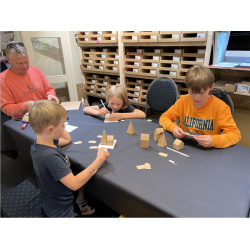 Sde huse og trer, udstansede