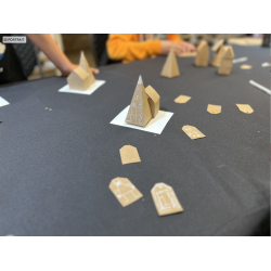 Sde huse og trer, udstansede