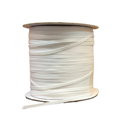 Satinbnd Azurbl - med struktur, 3 mm Ml: 4 mtr.