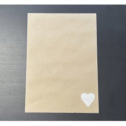 Labelark, hjerter - kvistpapir