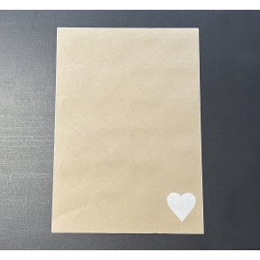 Labelark, hjerter - kvistpapir