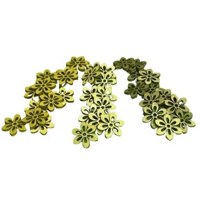 Trblomster 18 stk  2 cm - Grn
