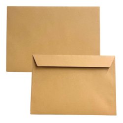 Kuvert A5 selvklbende - Natur - 5 stk.