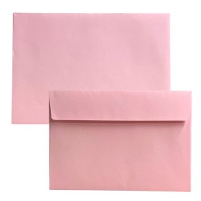 Kuvert A5 selvklbende - Lyserd - 5 stk.