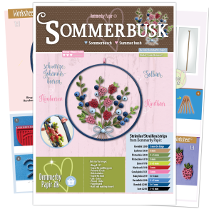Sommerbusk med hindb�r og bl�b�r af Dommerby Papir - Opskrift