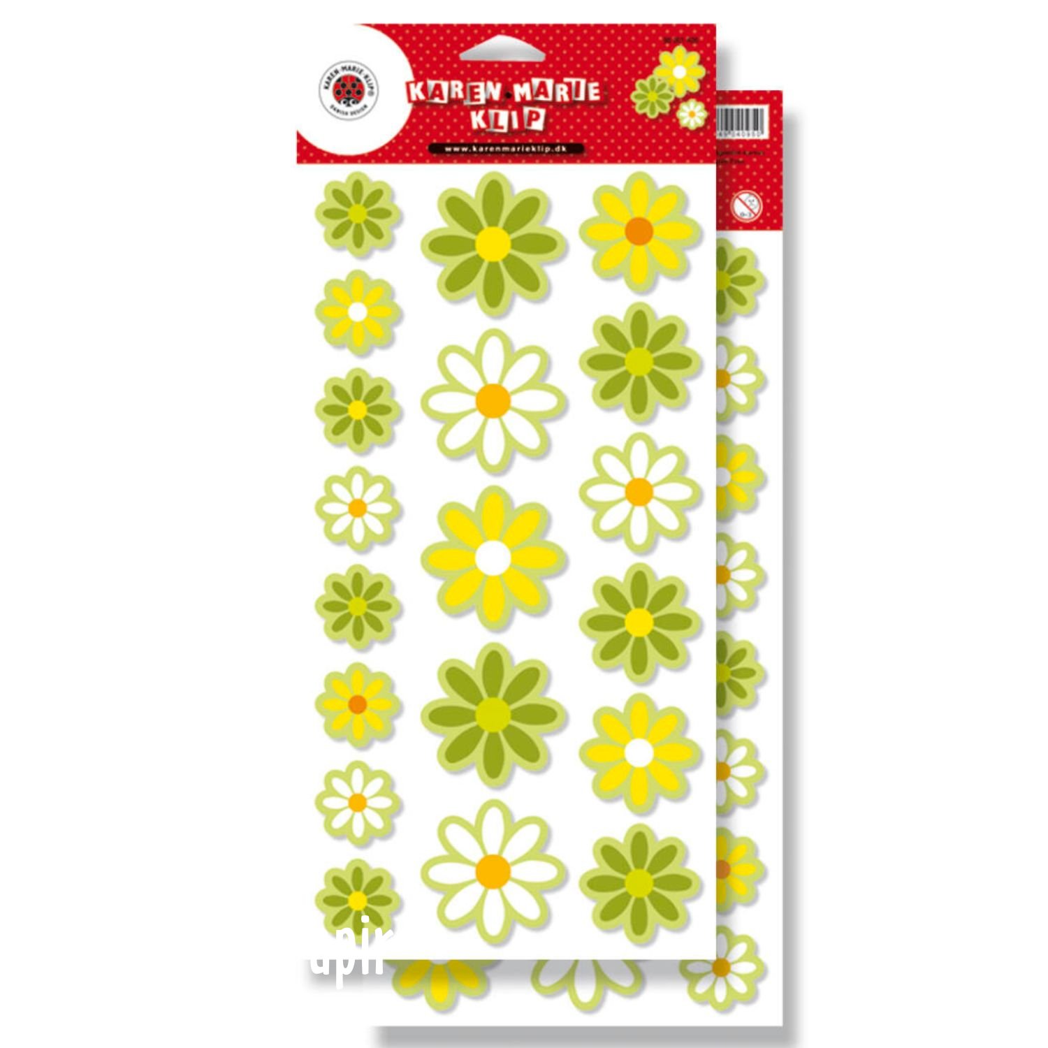 Grnne blomster, small - udstanset 