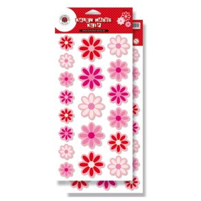 Pink blomster, small - udstanset 