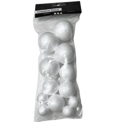 Dekoration kugler - Hvide - 3 str.