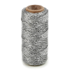 Cordelb�nd med glimmer - 25 meter - S�lv