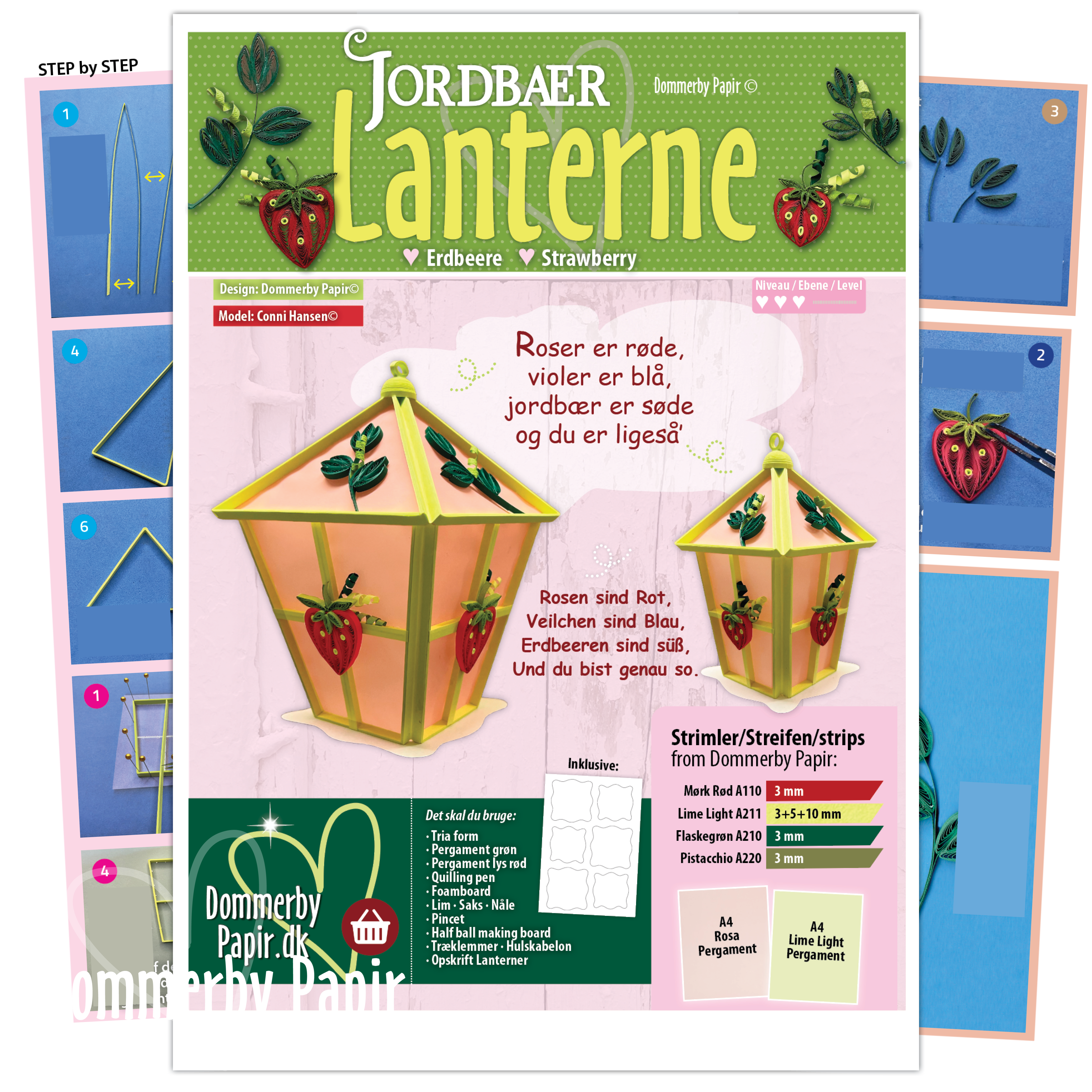 Jordb�r Lanterner - Opskrift