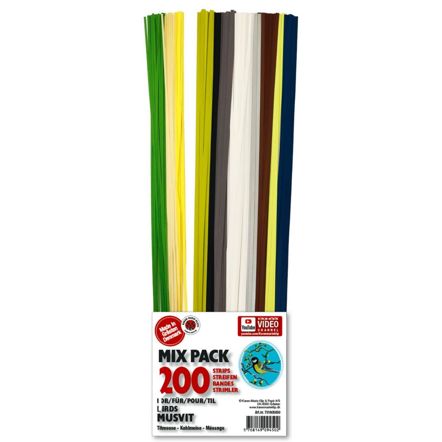 Karen Marie Strimmel Kit - Musvit/Fugle Mix Pack