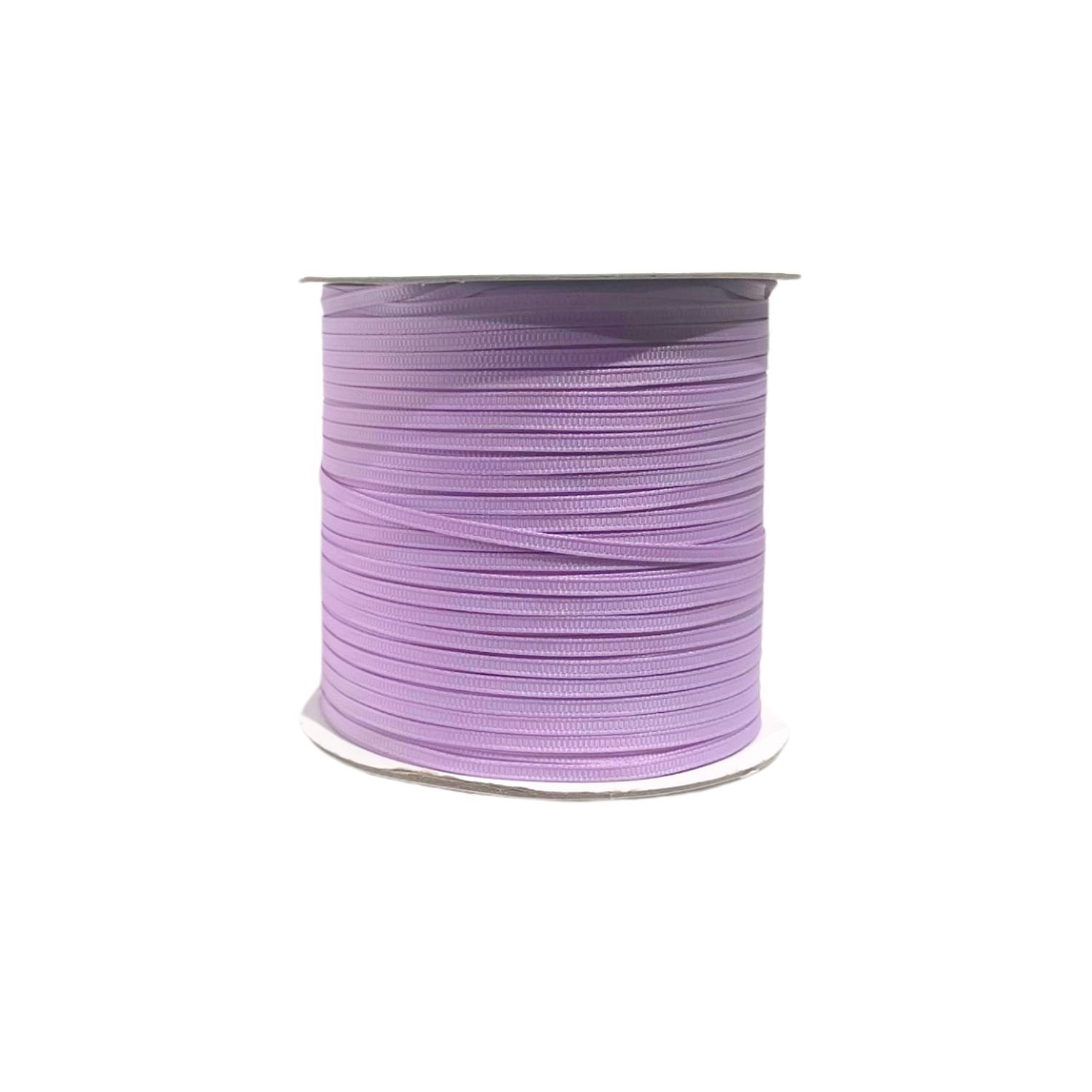 Satinbnd Lys Lilla - med struktur, 3 mm Ml: 4 mtr.