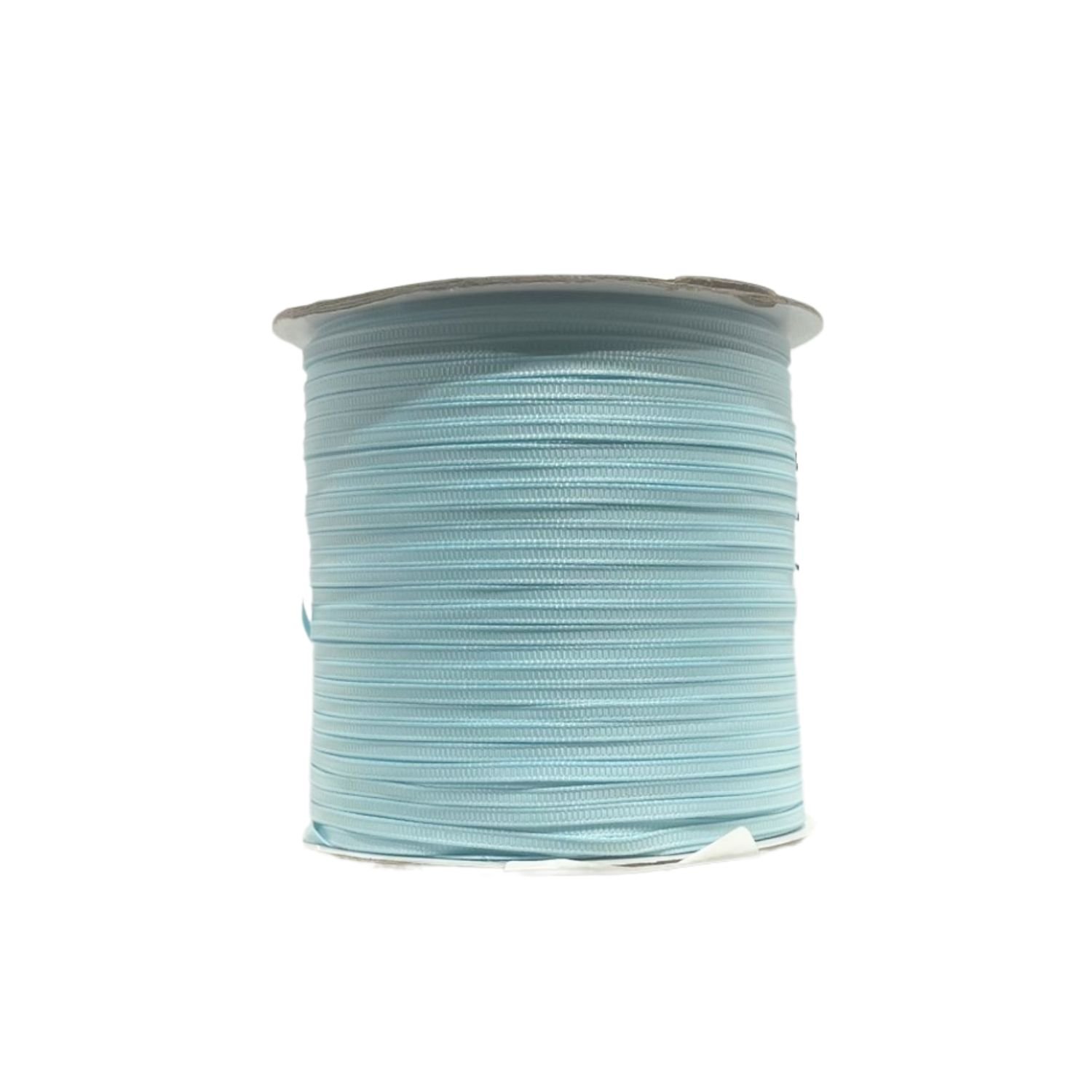 Satinbnd Azurbl - med struktur, 3 mm Ml: 4 mtr.