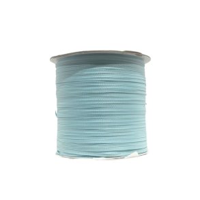 Satinbnd Azurbl - med struktur, 3 mm Ml: 4 mtr.