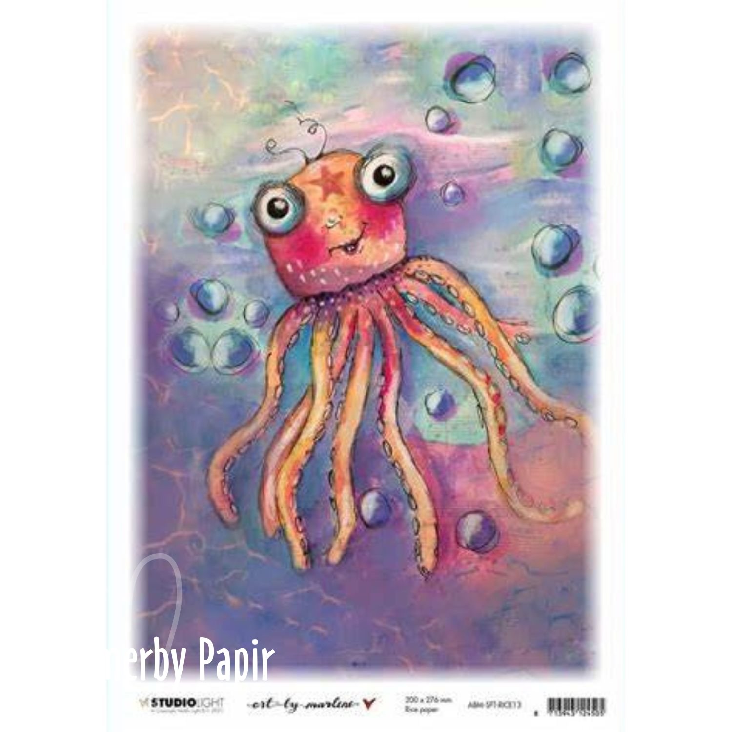 Rispapir med motiv - Whimsy friend