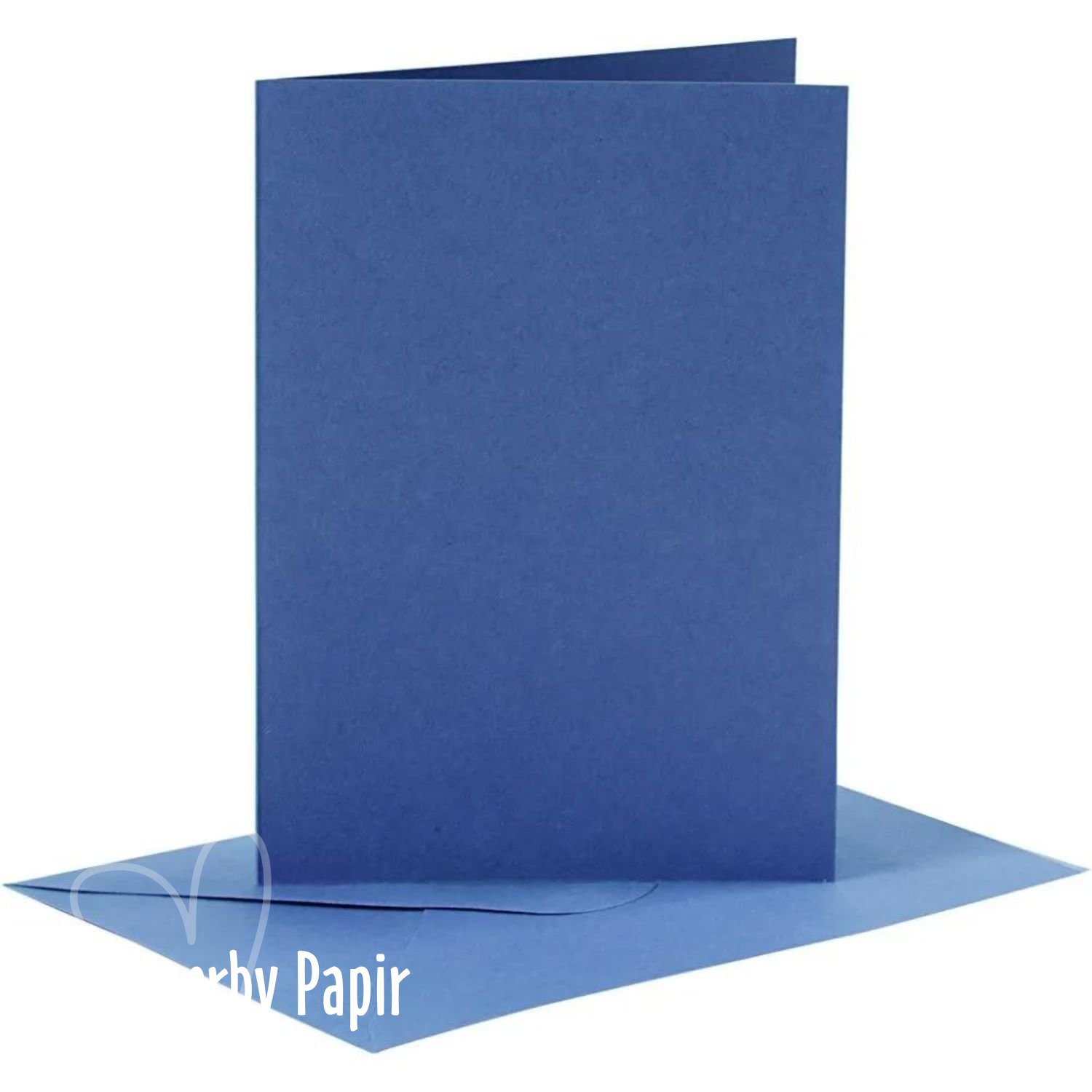 Kort og Kuvert - 6 stk Blå - Card Making