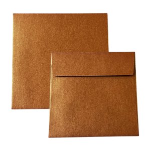 Kuvert 16 x 16 cm - Majestic - Kobber