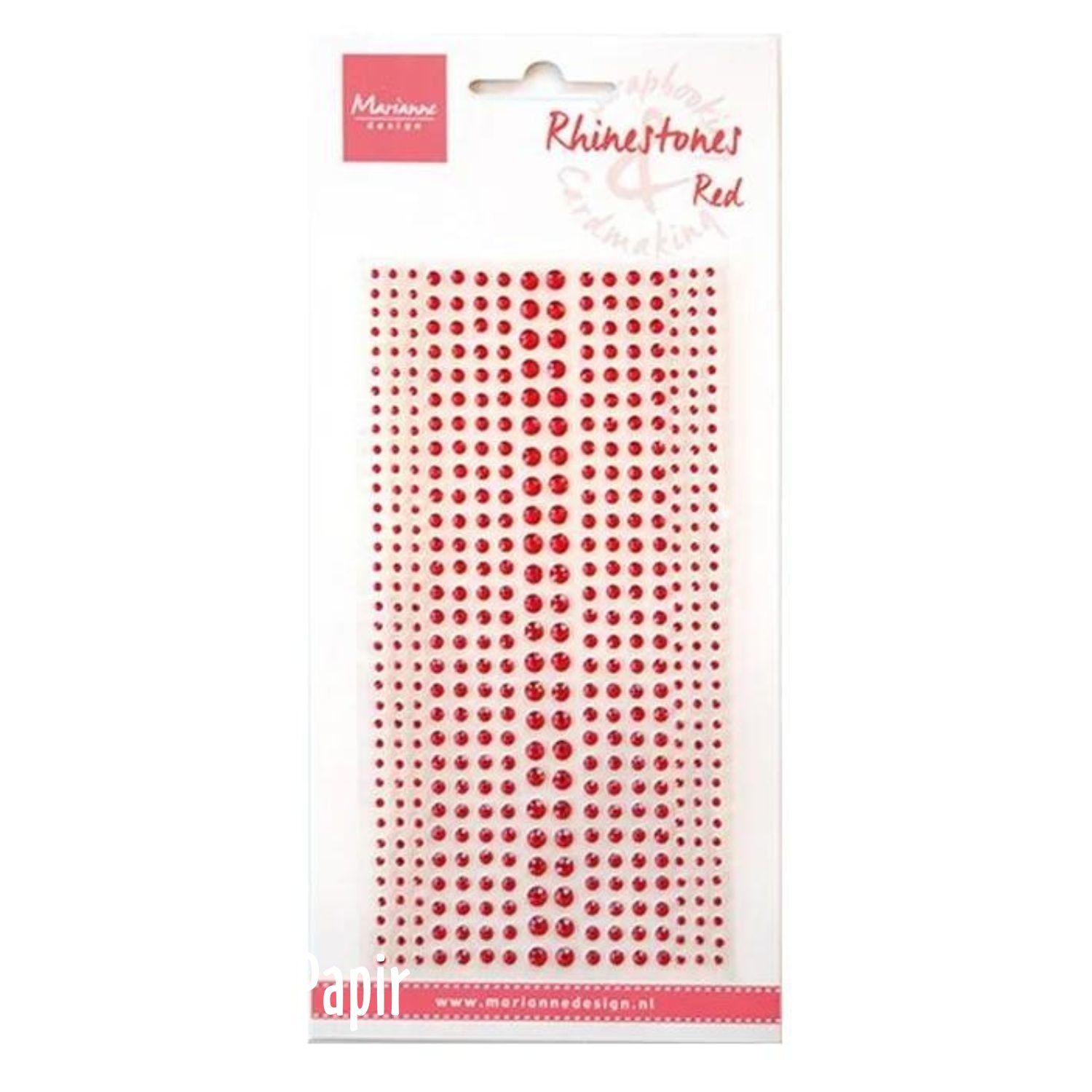 Selvklbende Rhinsten - Red