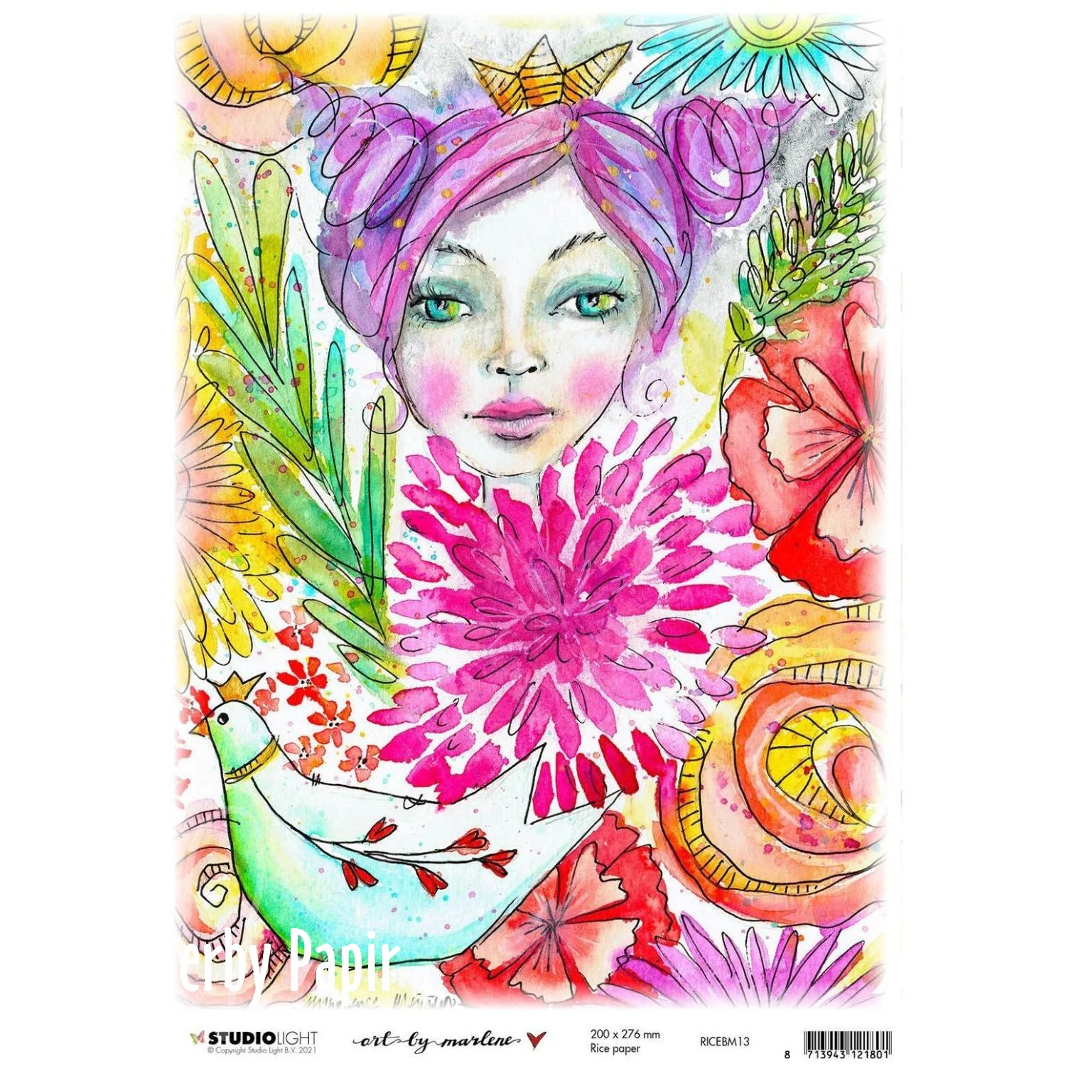 Rispapir med motiv -  Art by Marlene 13